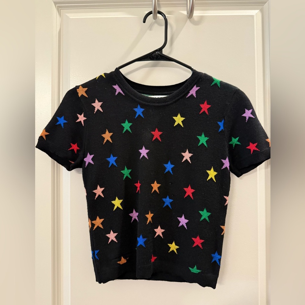 Alice & Olivia Star Short-sleeve Sweater. Size XS